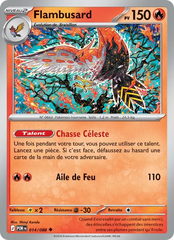 Carte Pokémon Flambusard — Équilibre Parfait
