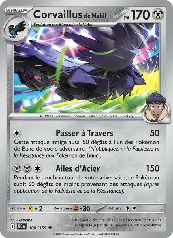 Carte Pokémon Corvaillus de Nabil — Aventures Ensemble