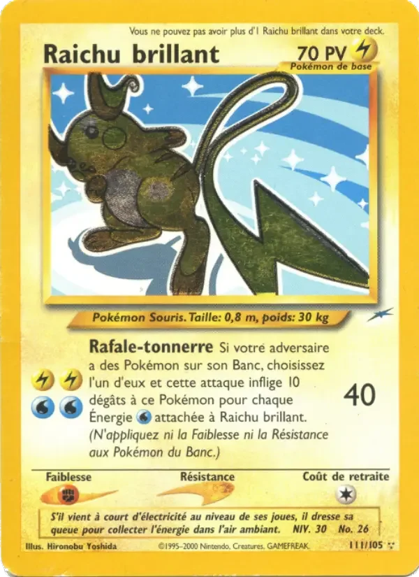 Carte Raichu brillant