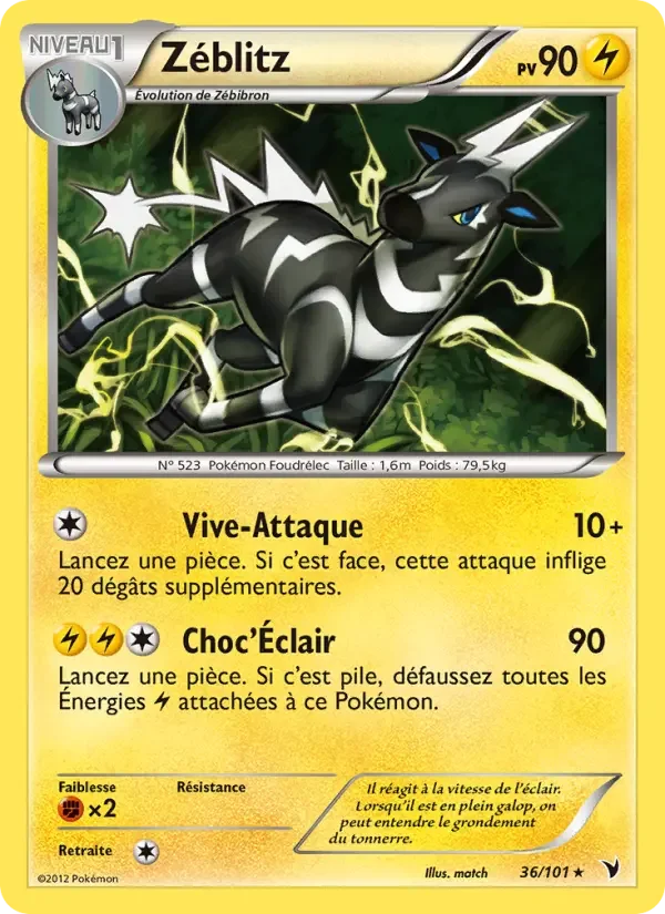 Carte Pokémon Zéblitz — Nobles Victoires