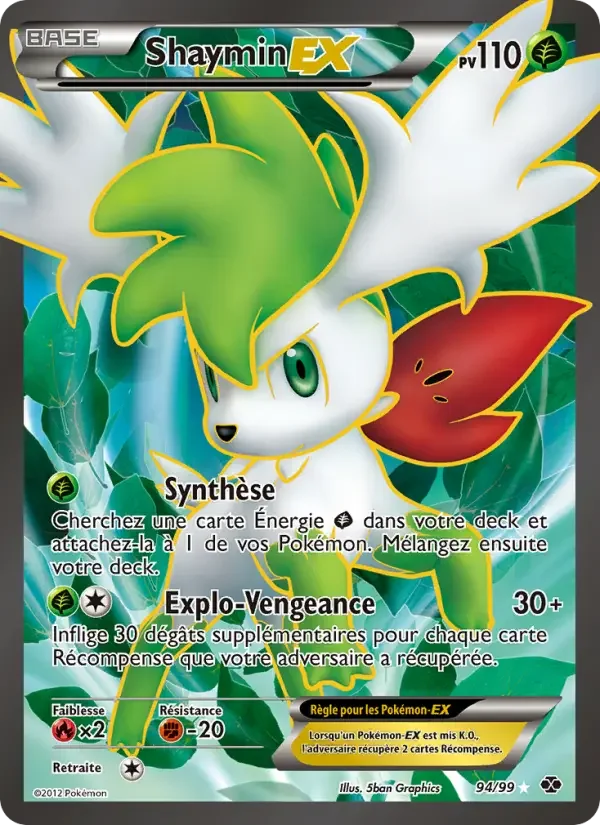 Carte Pokémon Shaymin-EX — Destinées Futures