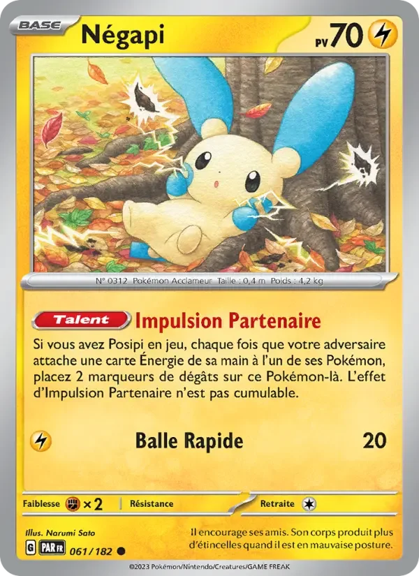 Carte Pokémon Négapi — Faille Paradoxe