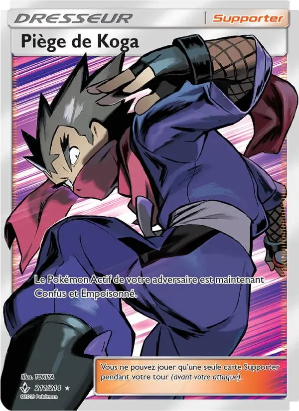 Carte Pokémon Piège de Koga — Alliance Infaillible