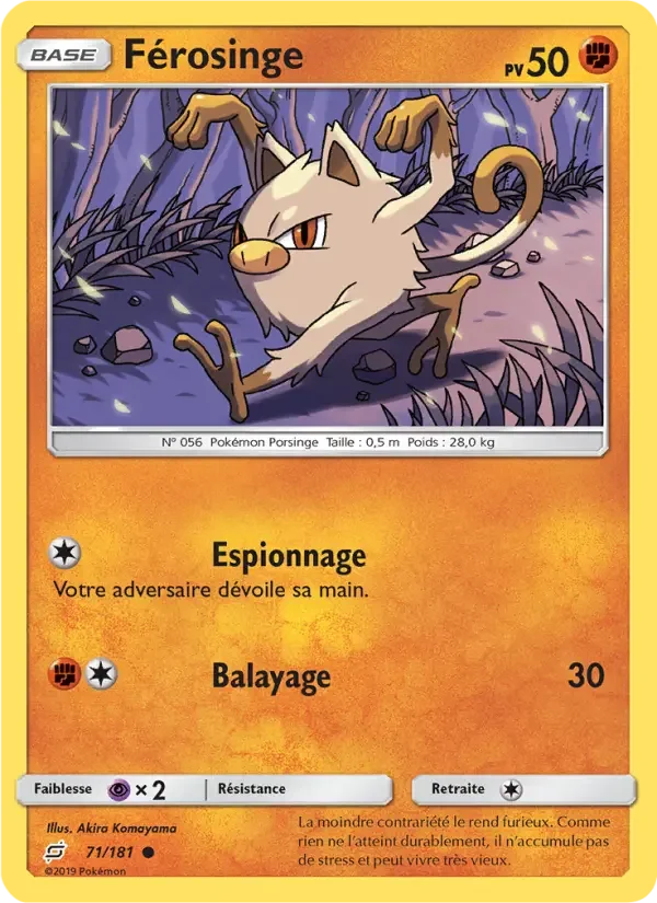 Carte Pokémon Férosinge — Duo de Choc