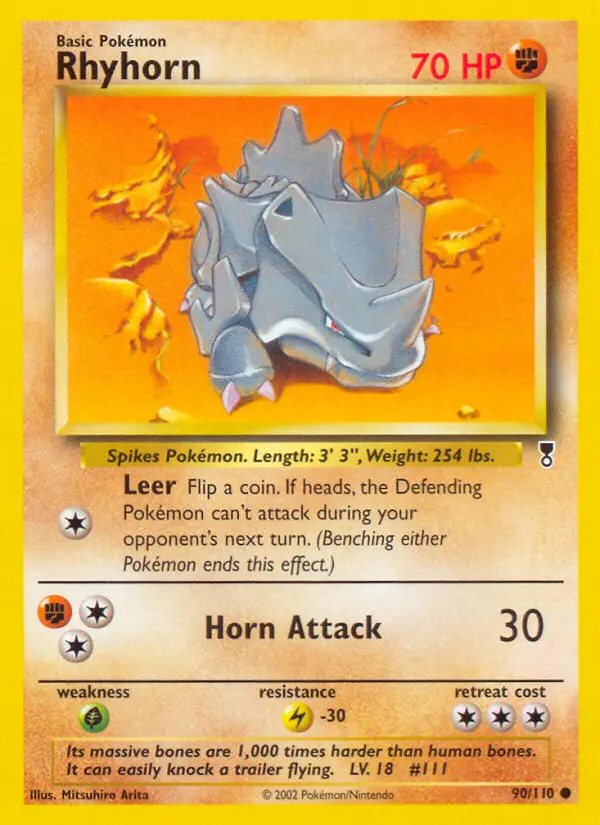 Carte Pokémon Rhinocorne — Legendary Collection