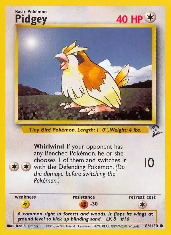 Carte Pokémon Roucool — Base Set 2