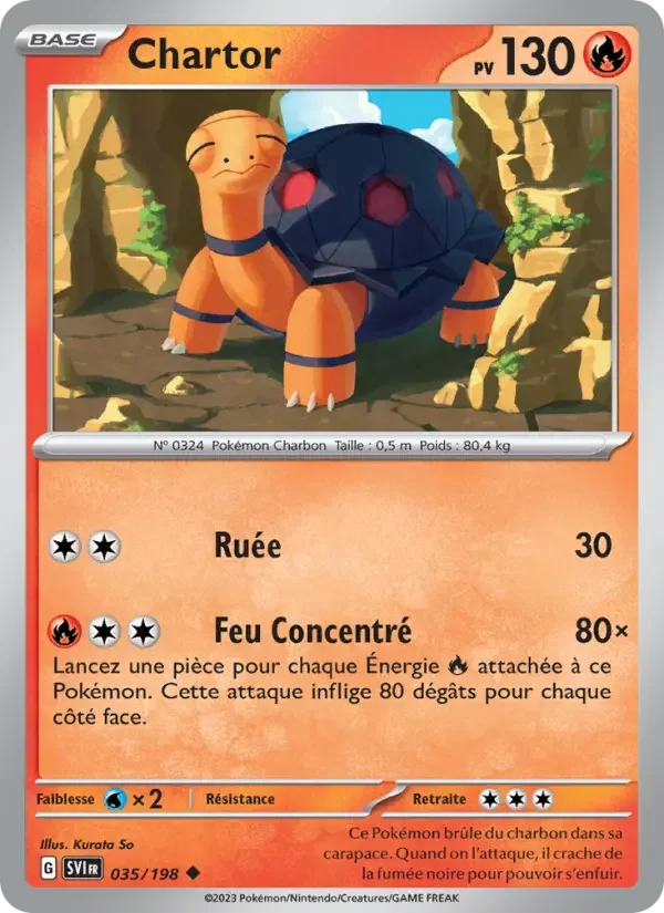 Carte Pokémon Chartor — Écarlate et Violet