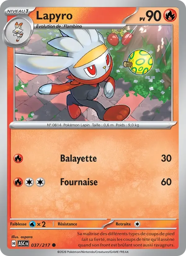 Carte Pokémon Lapyro — Héros Transcendants