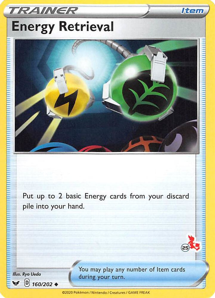 Carte Pokémon Récupération d'Énergie — Épée et Bouclier
