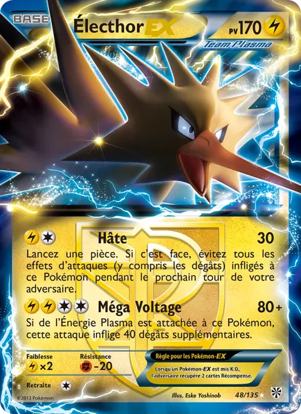 Carte Pokémon Électhor-EX — Tempête Plasma