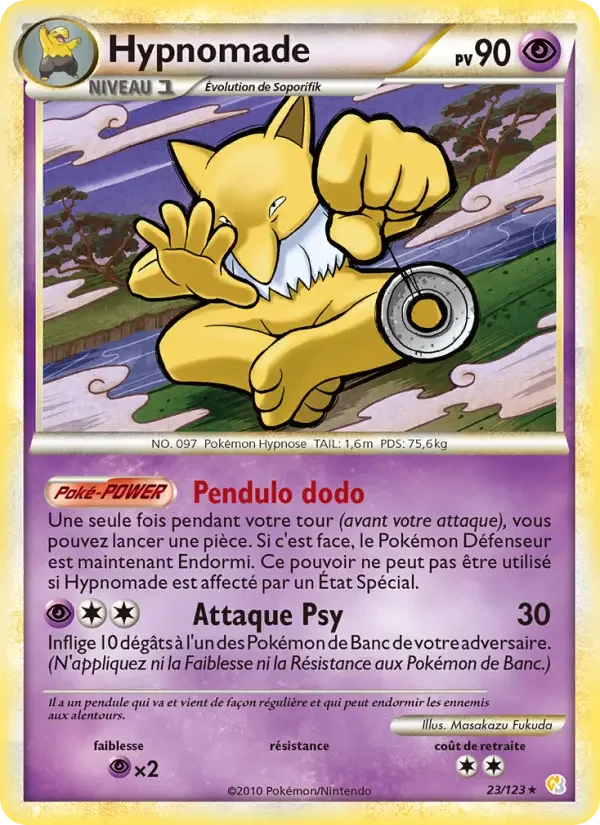 Carte Pokémon Hypnomade — HeartGold SoulSilver