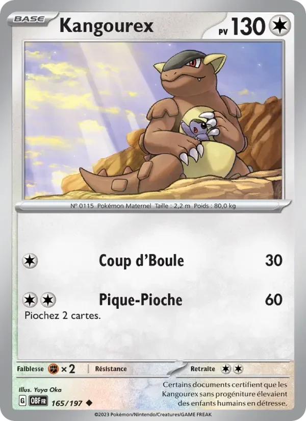 Carte Pokémon Kangourex — Flammes Obsidiennes