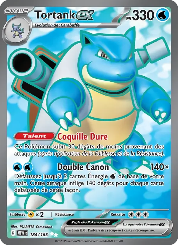 Carte Pokémon Tortank-ex — Pokémon 151
