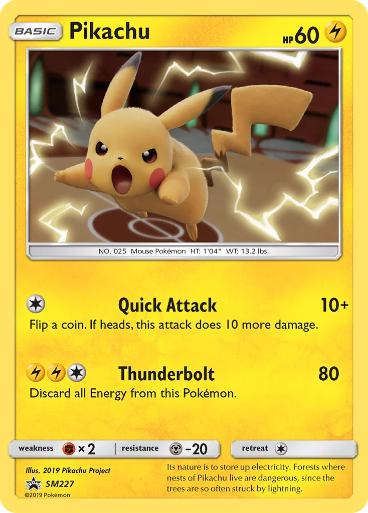 Carte Pokémon Pikachu — Promos Soleil et Lune