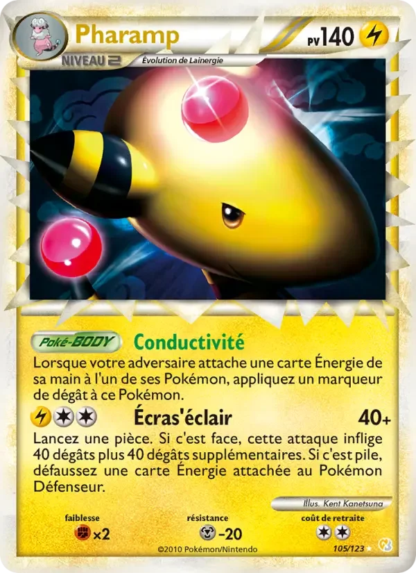 Carte Pokémon Pharamp — HeartGold SoulSilver