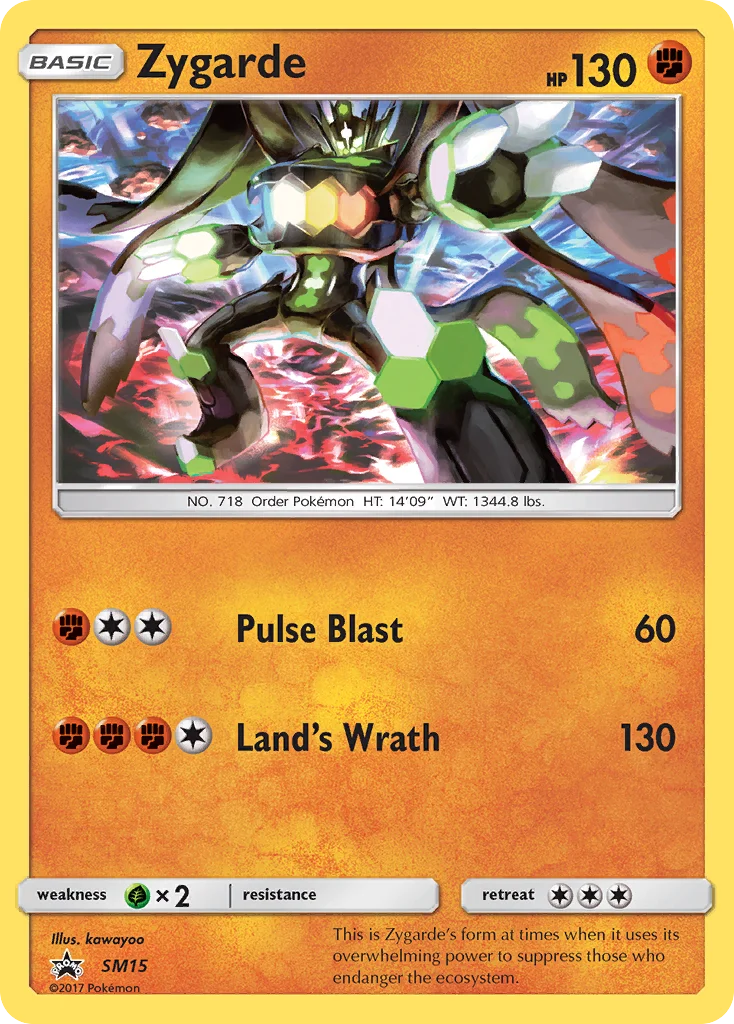 Carte Pokémon Zygarde — Promos Soleil et Lune