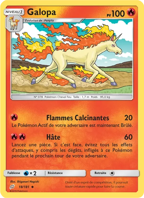 Carte Pokémon Galopa — Duo de Choc