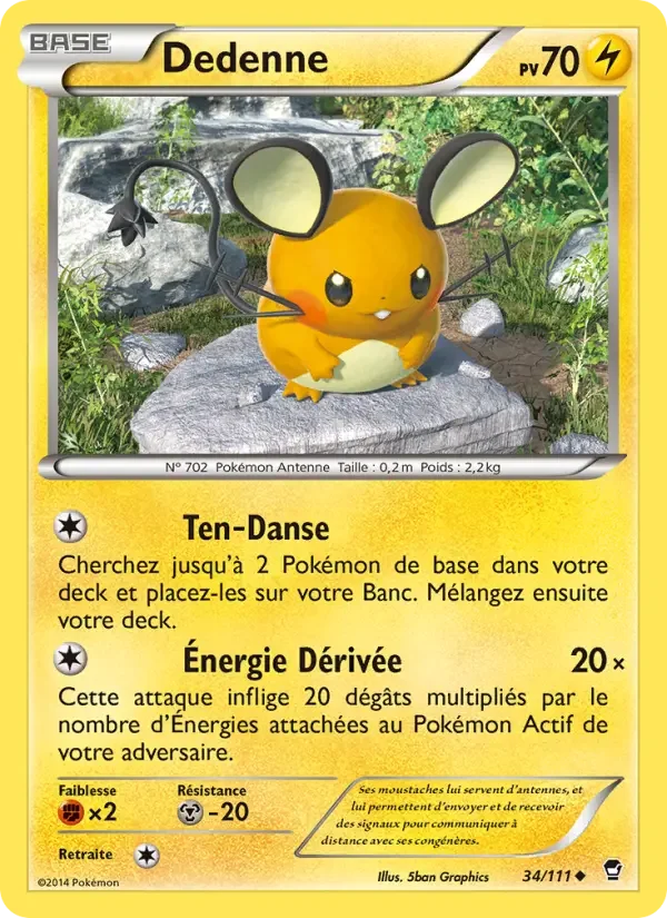 Carte Pokémon Dedenne — Poings Furieux