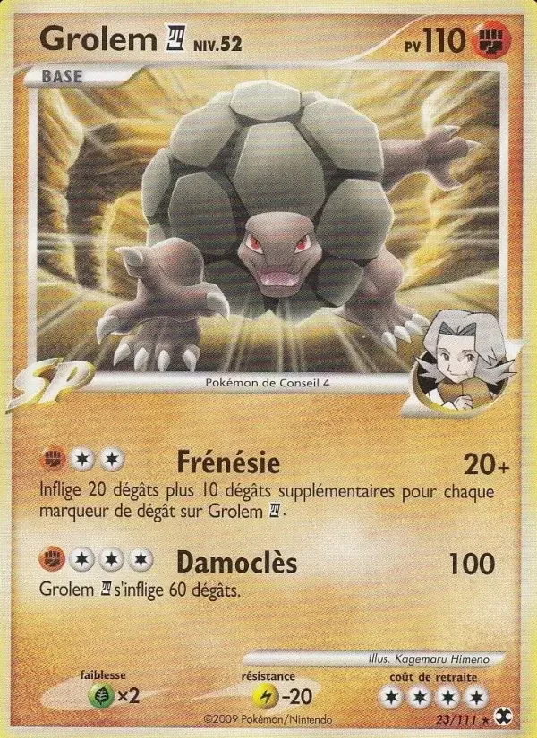 Carte Pokémon Grolem Niv. 52 — Rivaux Émergeants