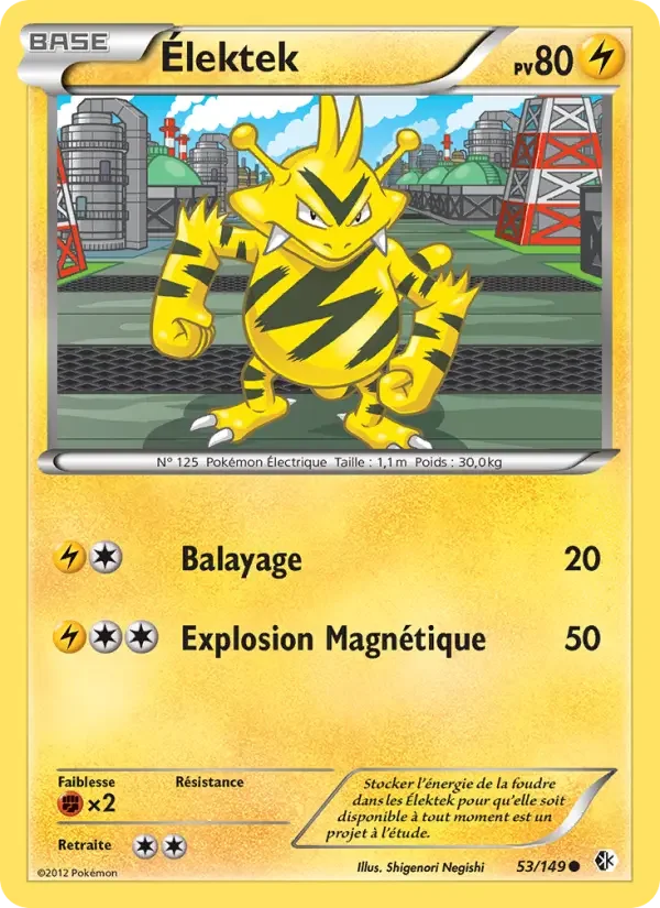 Carte Pokémon Élektek — Frontières Franchies