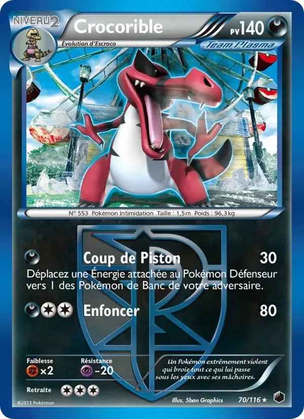 Carte Pokémon Crocorible — Glaciation Plasma