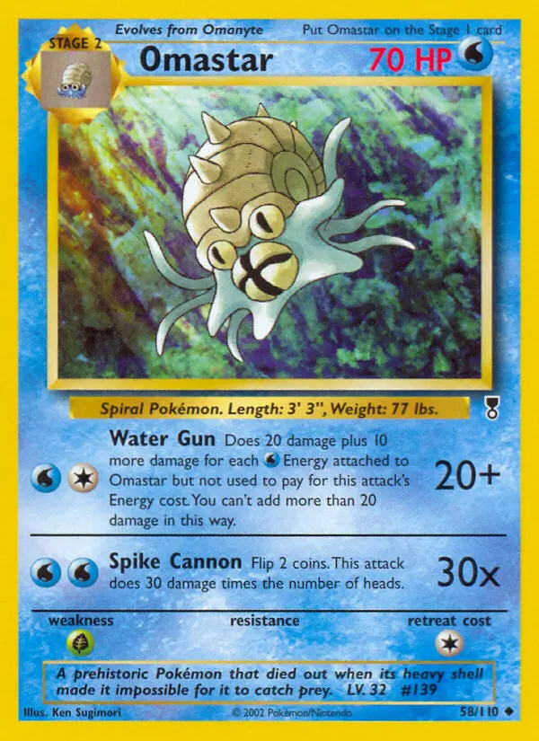 Carte Pokémon Amonistar — Legendary Collection