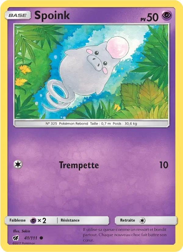Carte Pokémon Spoink — Invasion Carmin
