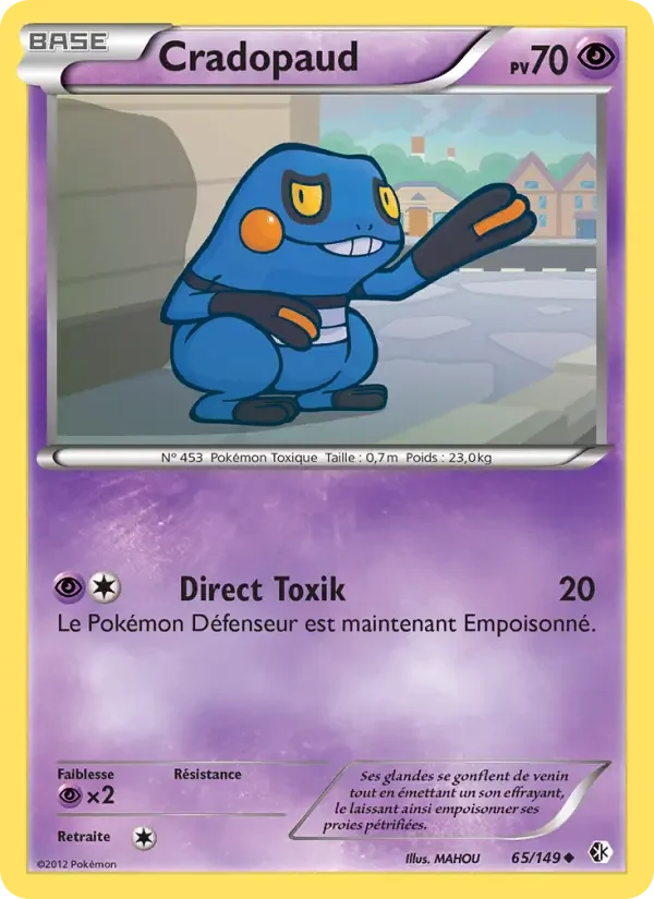Carte Pokémon Cradopaud — Frontières Franchies