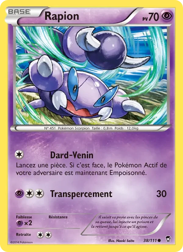 Carte Pokémon Rapion — Poings Furieux
