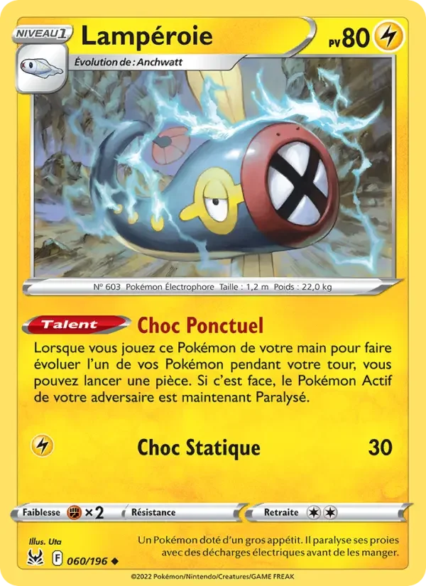 Carte Pokémon Lampéroie — Origine Perdue