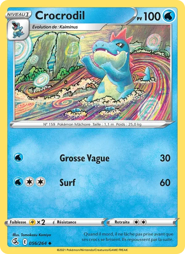 Carte Pokémon Crocrodil — Poing de Fusion