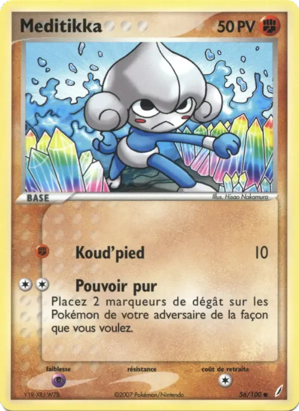 Carte Pokémon Meditikka — Gardiens de Cristal