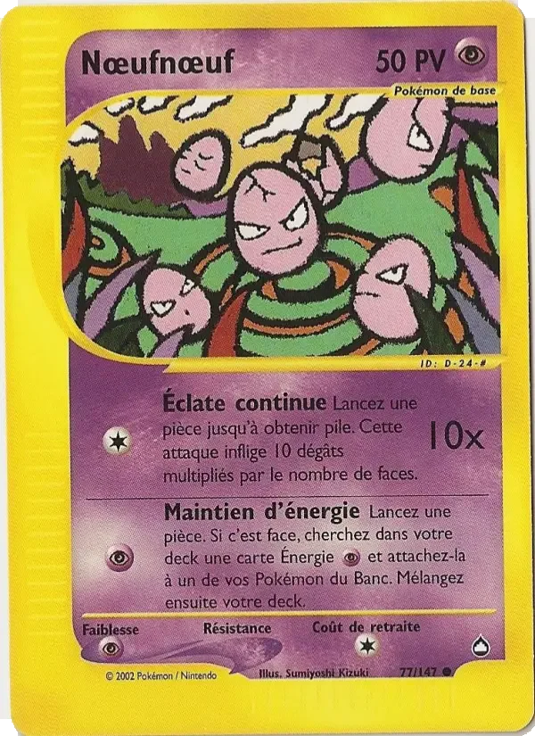 Carte Pokémon Nœufnœuf — Aquapolis