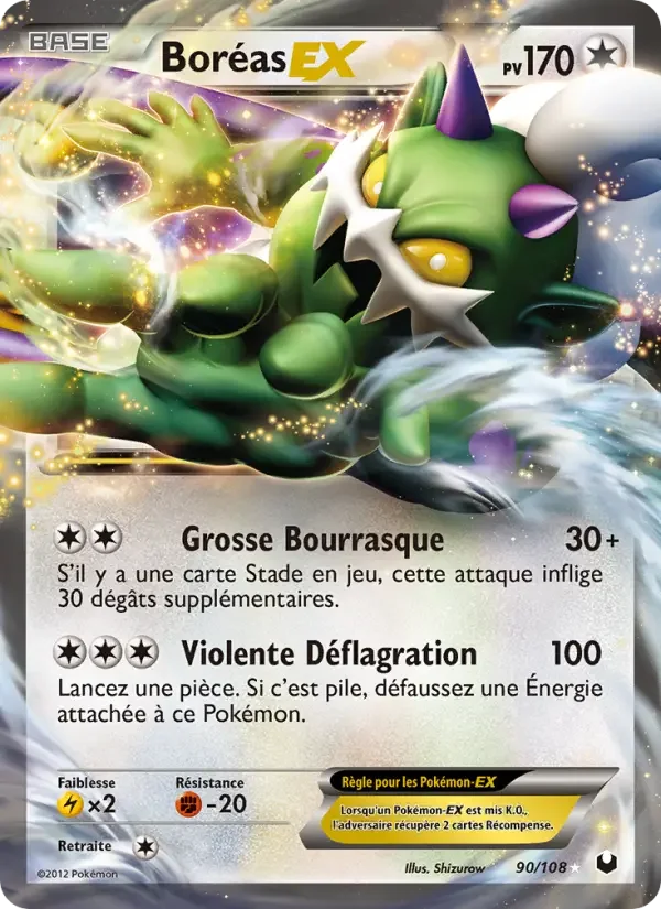 Carte Pokémon Boréas-EX — Explorateurs Obscurs