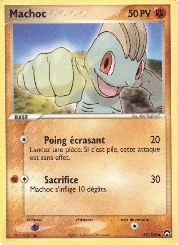 Carte Pokémon Machoc — Gardiens du Pouvoir