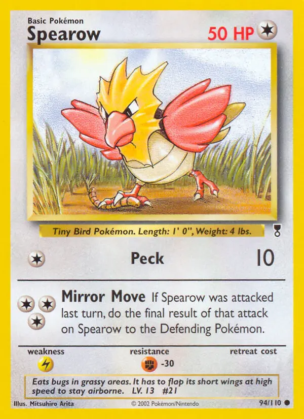 Carte Pokémon Piafabec — Legendary Collection