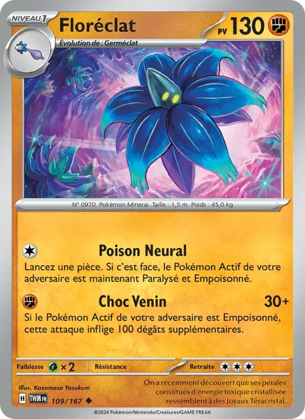 Carte Pokémon Floréclat — Mascarade Crépusculaire