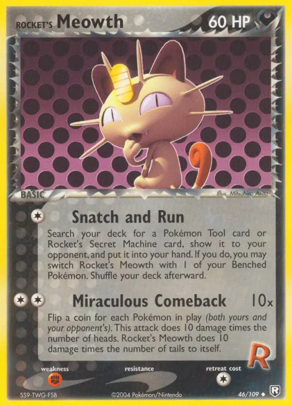 Carte Pokémon Rocket's Miaouss — EX Team Rocket Returns