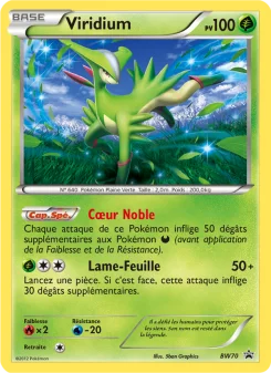 Carte Pokémon Virizion — Promos Noir et Blanc