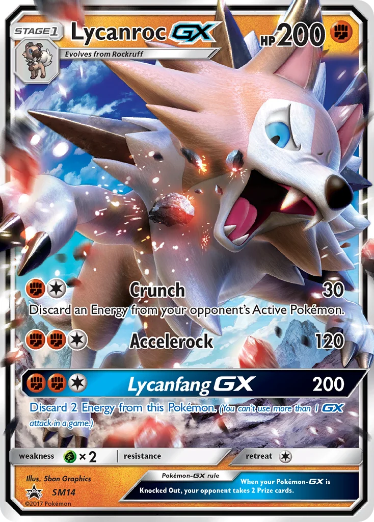 Carte Pokémon Lougaroc GX — Promos Soleil et Lune