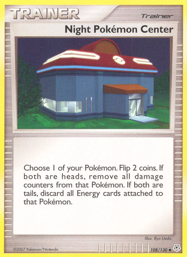 Carte Centre Pokémon de Nuit