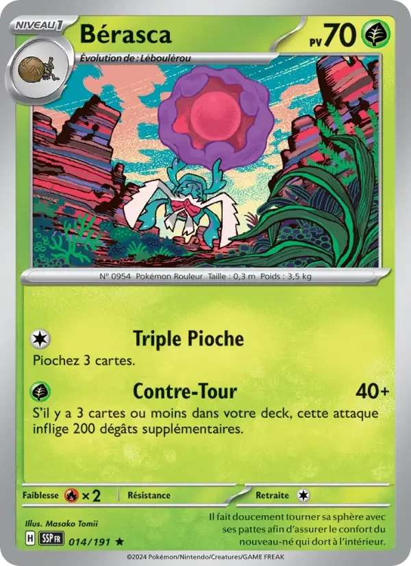 Carte Pokémon Bérasca — Étincelles Déferlantes