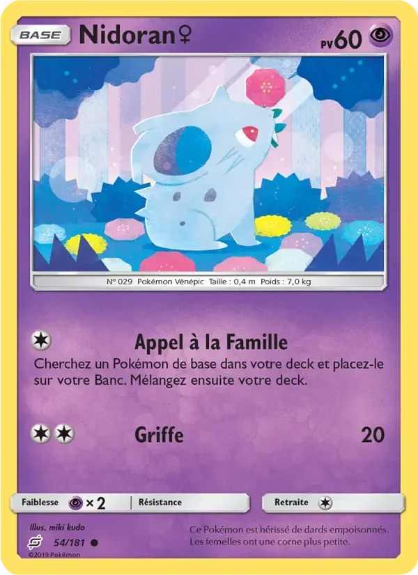 Carte Pokémon Nidoran♀ — Duo de Choc