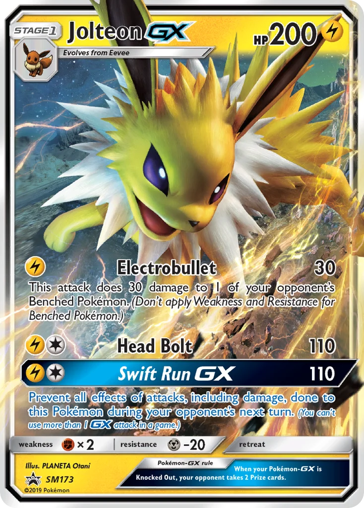 Carte Pokémon Voltali GX — Promos Soleil et Lune