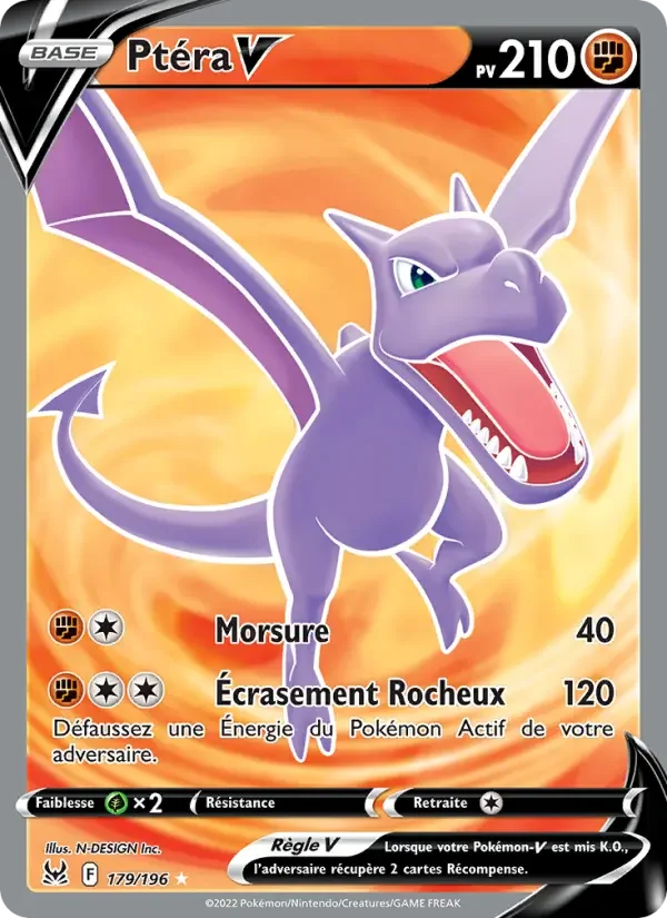 Carte Pokémon Ptéra V — Origine Perdue
