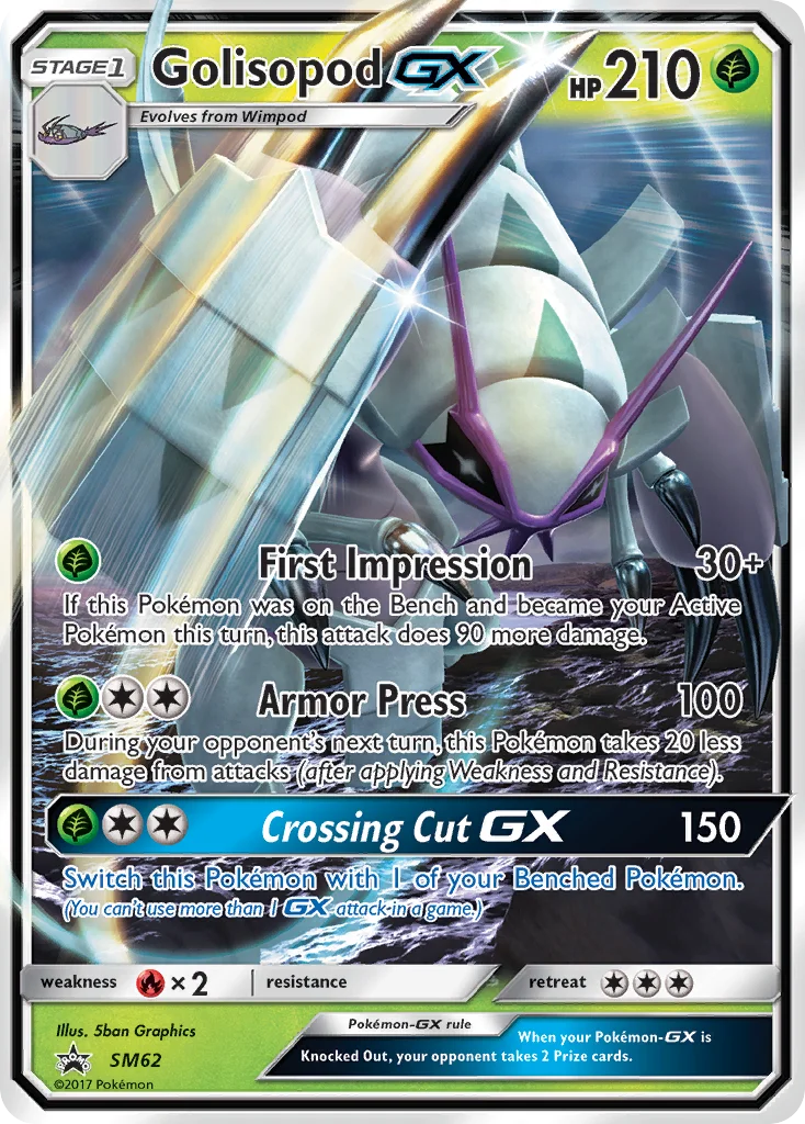 Carte Pokémon Golisopod GX — Promos Soleil et Lune