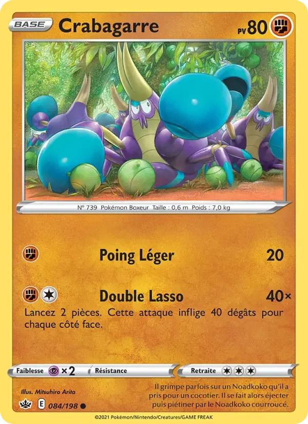 Carte Pokémon Crabagarre — Règne de Glace