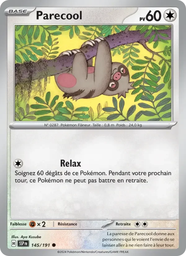 Carte Pokémon Parecool — Étincelles Déferlantes
