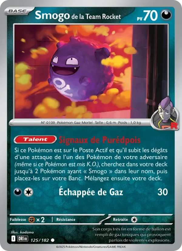 Carte Pokémon Smogo de la Team Rocket — Rivalités Destinées