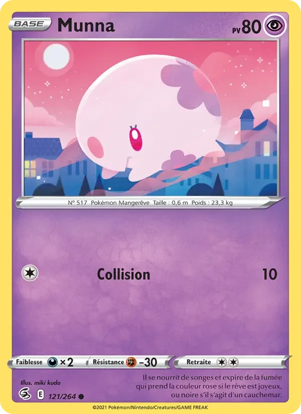 Carte Pokémon Munna — Poing de Fusion